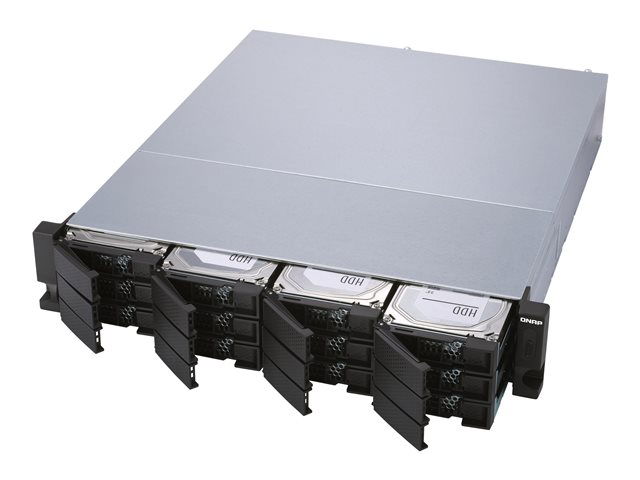 QNAP TL-R1200S-RP - Unidad de Expansión JBOD 12 Bahías 2U con Fuente de Alimentación Redundante, 3 Puertos SAS 6Gb/s, Para Discos SATA de 2.5" y 3.5", Montaje en Rack