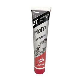 Cepsa Lubricante Moto 2T Universal Sintético 125ml para Scooters y Motos, Baja Humos