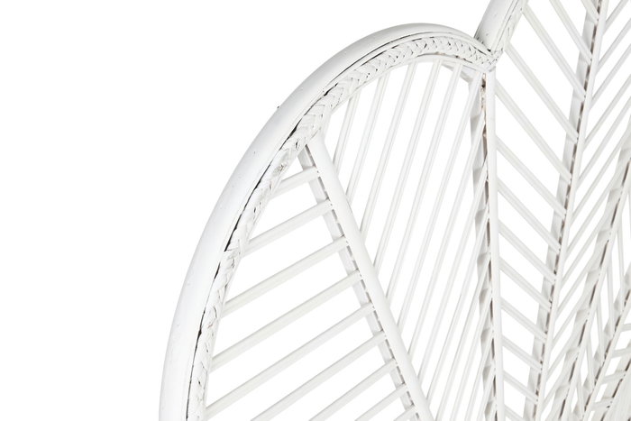DKD Home Decor Cabecero de Bambú y Ratán Blanco para Cama de 135-150cm