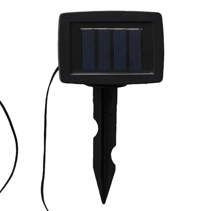 Outfit Guirnalda Solar LED IP44, 8 Luces/80 LEDs Blanco Cálido, 3.4m, Batería Recargable