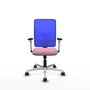 PIQUERAS Y CRESPO Silla de oficina Motilla con mecanismo Sincro, Rosa y Azul