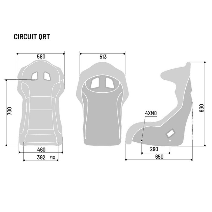 Sparco Circuit QRT Asiento de Competición FIA 8855-1999 - S008019RNR para Touring, Rally, Track Day y Sim Racing, Mayor Sujeción Lateral