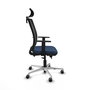 PIQUERAS Y CRESPO Silla de oficina Haches Azul marino y Negro