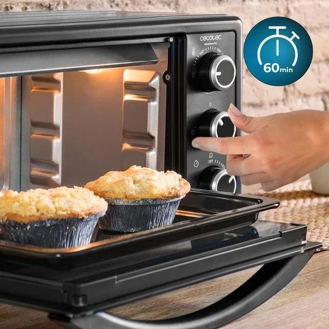 Cecotec 03817 Horno Tostador de 23 L, 1500 W, Negro