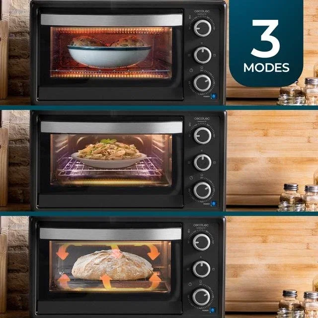 Cecotec 03817 Horno Tostador de 23 L, 1500 W, Negro