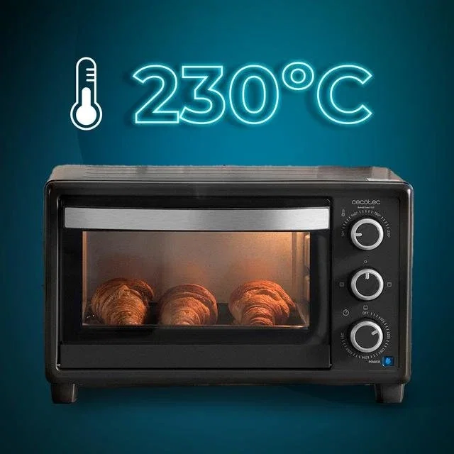 Cecotec 03817 Horno Tostador de 23 L, 1500 W, Negro