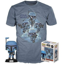 Funko Set Figura POP & Tee Star Wars Mandalorian Talla L