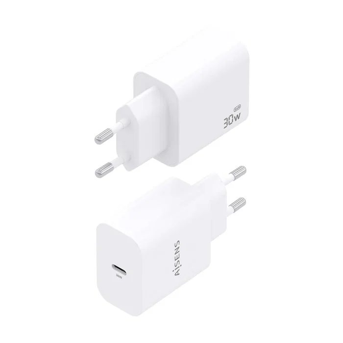 AISENS Cargador GaN 30W USB-C PD3.0 Blanco A110-0940