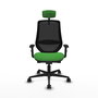 PIQUERAS Y CRESPO Silla de oficina Mardos con mecanismo Sincro/Traslack Verde y Negro