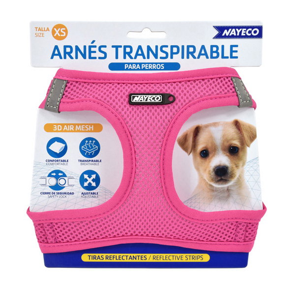 Nayeco Arnés Transpirable Fucsia XS 35-40cm Nayeco Arnés Transpirable Fucsia XS 35-40cm