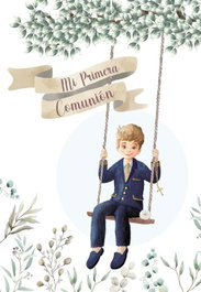 ARGUVAL Libro Comunión Niño Columpio + Auriculares