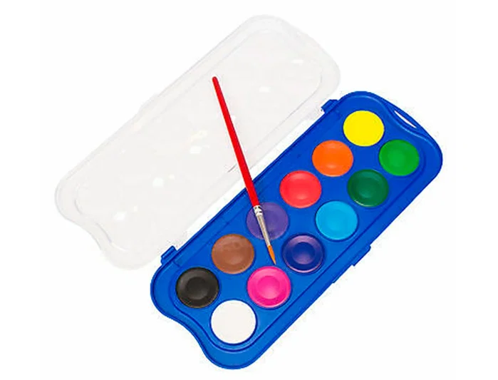 Giotto Acuarela 12 Colores con Pincel, Cubrientes, Estuche de Plástico