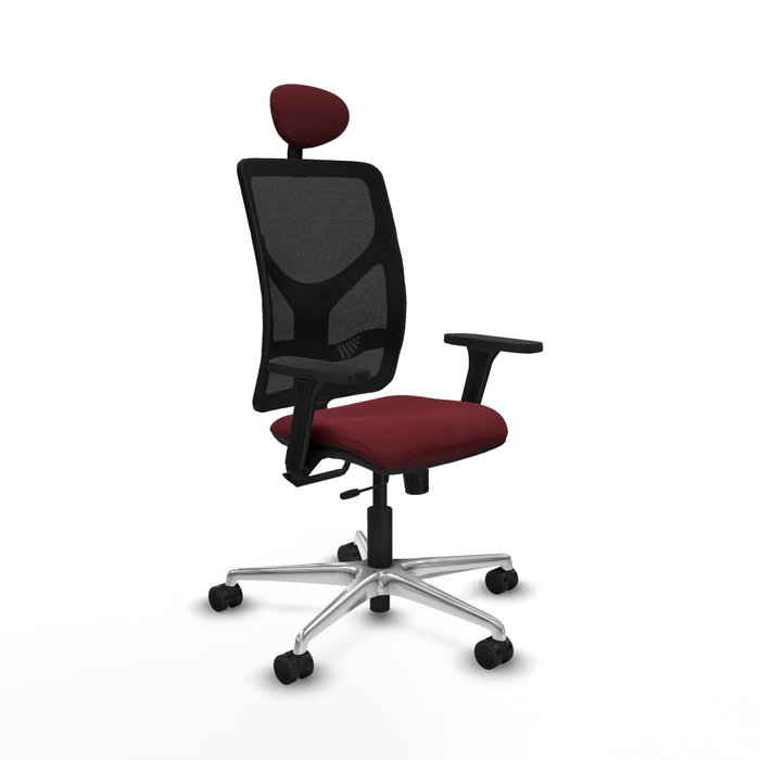 PIQUERAS Y CRESPO Silla de oficina Motilla con mecanismo Sincro/Traslack, Granate y Negro PIQUERAS Y CRESPO Silla de oficina Motilla con mecanismo Sincro/Traslack, Granate y Negro
