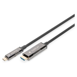 Digitus Cable adaptador USB-C a HDMI AOC 4K, 20 m, Negro