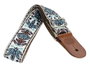Correa Gaucho Serie Deluxe Tradicional para Guitarra 50 mm Blanco/Azul