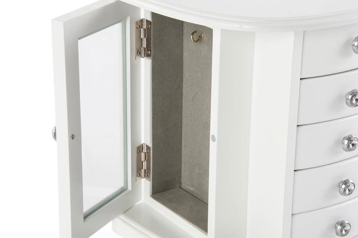 DKD Home Decor Joyero Romantico Blanco 18 x 23 x 26 cm