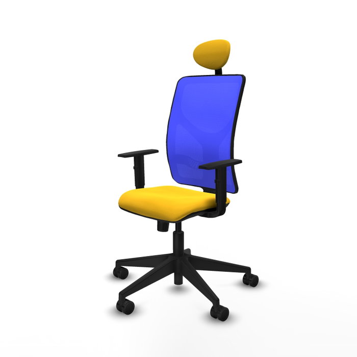 PIQUERAS Y CRESPO Silla de oficina Motilla con Mecanismo Sincro, Amarillo y Azul PIQUERAS Y CRESPO Silla de oficina Motilla con Mecanismo Sincro, Amarillo y Azul