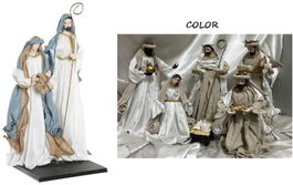DKD Home Decor Nacimiento de Poliéster Blanco y Beige 27x24x50 cm