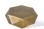 GINER Y COLOMER Mesa de Centro Hexagonal en Aluminio Dorado 107x107x34 cm