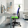 PIQUERAS Y CRESPO Silla de oficina Motilla con mecanismo Sincro Naranja y Blanco