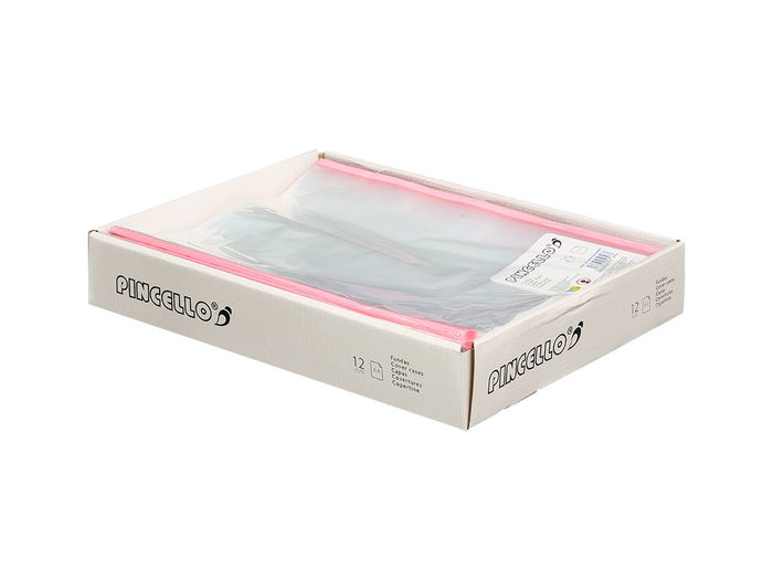 Pincello Set 25 Fundas Transparentes Color Folio Azul, Morado, Rojo, Verde 31 x 25 x 0.5 cm (Set de 48)