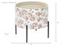 DKD Home Decor Mesita Auxiliar Shabby Blanco Negro 38 x 38 x 39 cm