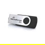 MediaRange MR1951 USB 3.2 Gen 1 USB-C 16GB, Llavero Girar de Metal, Negro/Plata, 50 MB/s Lectura, Resistente
