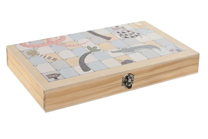 DKD Home Decor Set de Juego de Mesa de Madera Multicolor de 7 Piezas