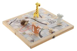 DKD Home Decor Set de Juego de Mesa de Madera Multicolor de 7 Piezas
