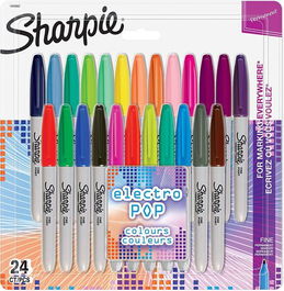 Rotulador Permanente Sharpie Fine Big Pack Electro Pop Caja Regalo De 24