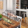Home Deco Factory Botellero para 9 Botellas en Forma de Panal Negro