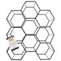 Home Deco Factory Botellero para 9 Botellas en Forma de Panal Negro