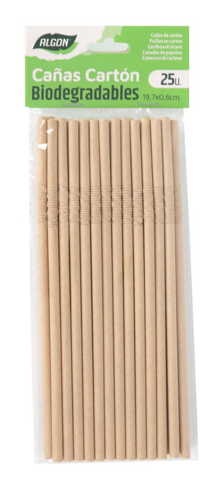 Algon Set 25 Pajitas Flexibles Kraft 19.7 cm (24 Unidades)