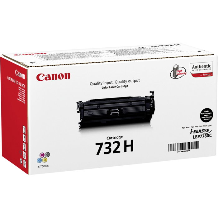 Canon Cartucho de Tóner 732H BK Negro de Alto Rendimiento (XL)