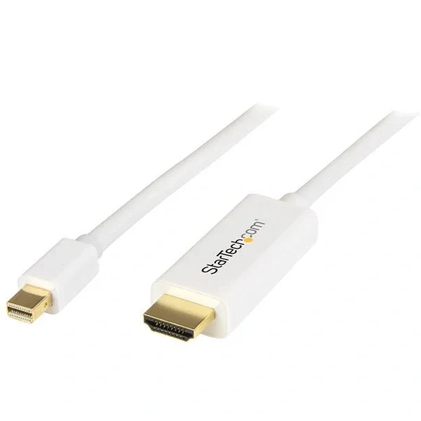 StarTech.com Cable Conversor Mini DisplayPort a HDMI, 1m, Blanco, Ultra HD 4K StarTech.com Cable Conversor Mini DisplayPort a HDMI, 1m, Blanco, Ultra HD 4K