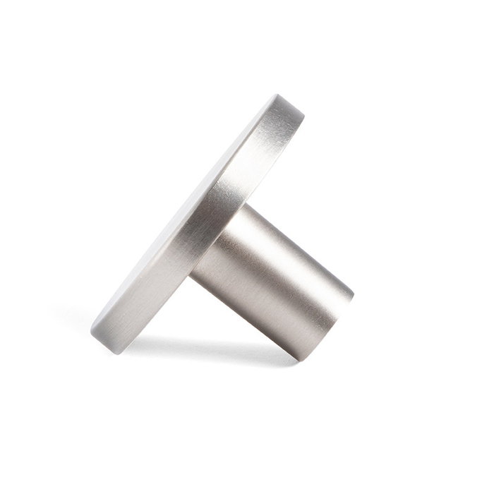 Viefe Pomo Como Zamak Acabado Niquel Cepillado Distancia Agujero Ø41 mm Diámetro 41 mm