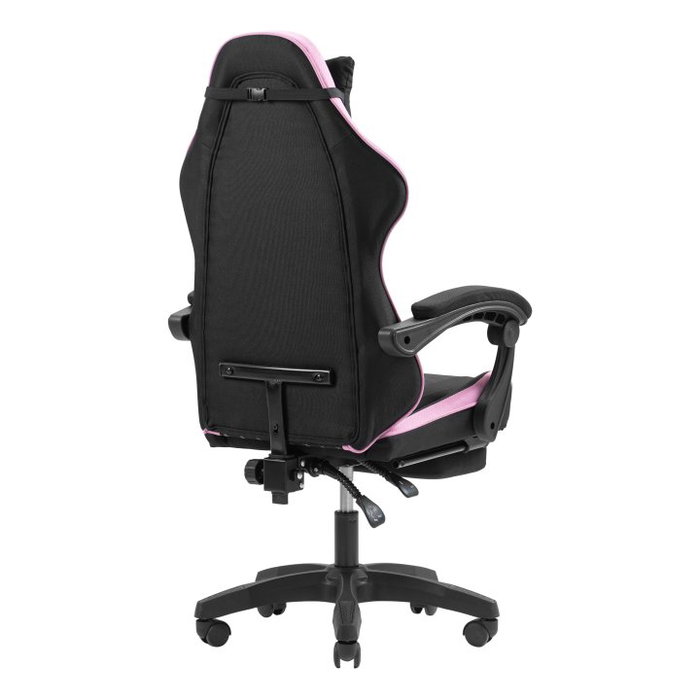 Mars Gaming MGCXFGRBL Silla Gamer Negra y Rosa Reclinable Reposabrazos Ajustable Reposapiés Cojines