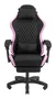 Mars Gaming MGC-X Silla Gaming Ergonómica Reclinable con Reposapiés, Reposabrazos Ajustable y Cojines Lumbar/Cervical - Negro y Rosa
