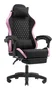 Mars Gaming MGC-X Silla Gaming Ergonómica Reclinable con Reposapiés, Reposabrazos Ajustable y Cojines Lumbar/Cervical - Negro y Rosa