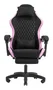 Mars Gaming MGC-X Silla Gaming Ergonómica Reclinable con Reposapiés, Reposabrazos Ajustable y Cojines Lumbar/Cervical - Negro y Rosa