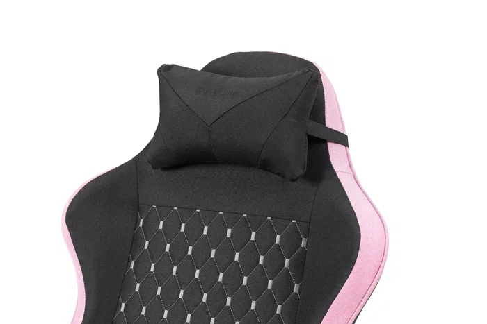 Mars Gaming MGC-X Silla Gaming Ergonómica Reclinable con Reposapiés, Reposabrazos Ajustable y Cojines Lumbar/Cervical - Negro y Rosa