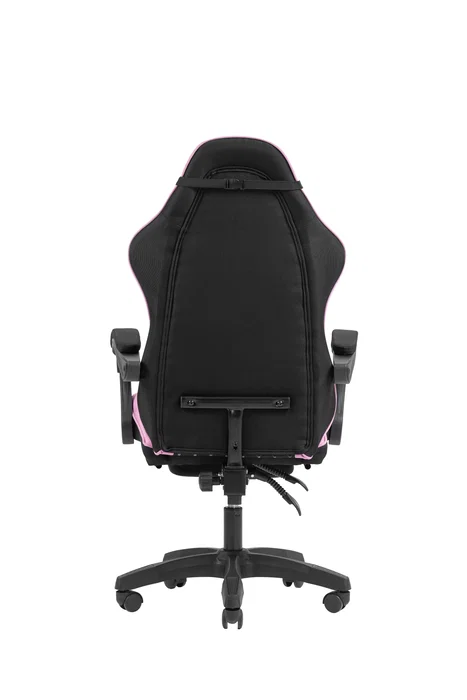 Mars Gaming MGC-X Silla Gaming Ergonómica Reclinable con Reposapiés, Reposabrazos Ajustable y Cojines Lumbar/Cervical - Negro y Rosa