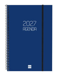 Finocam Agenda Anual 2027 Catalán Espiral Basic Opaque Azul