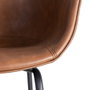 Silla Marrón Metal / Simil Piel 59 X 50,50 X 81,50 cm (Set de 2)