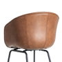 Silla Marrón Metal / Simil Piel 59 X 50,50 X 81,50 cm (Set de 2)
