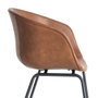 Silla Marrón Metal / Simil Piel 59 X 50,50 X 81,50 cm (Set de 2)