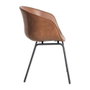 Silla Marrón Metal / Simil Piel 59 X 50,50 X 81,50 cm (Set de 2)