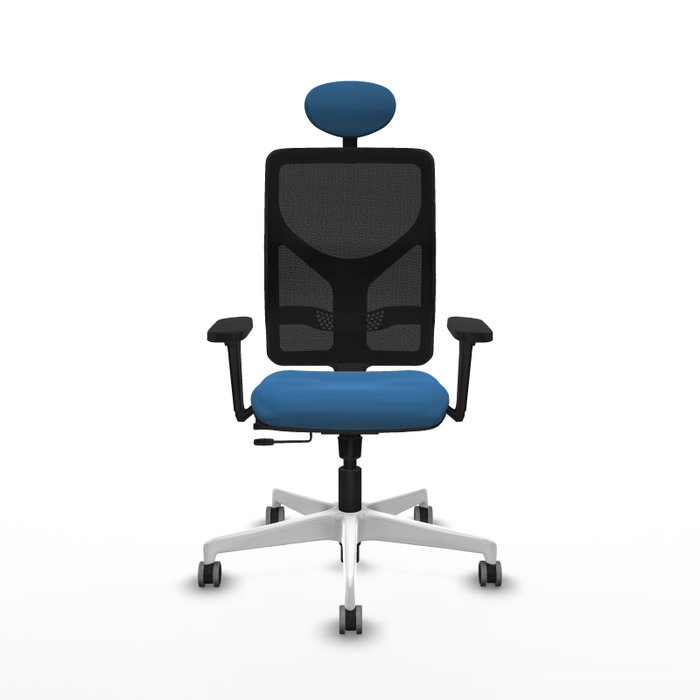 PIQUERAS Y CRESPO Silla de oficina Motilla Azul claro/Negro con mecanismo Sincro/Traslack