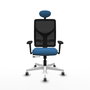 PIQUERAS Y CRESPO Silla de oficina Motilla Azul claro/Negro con mecanismo Sincro/Traslack
