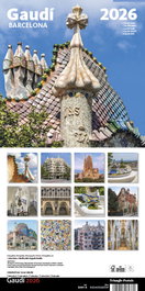 TRIANGLE POSTALS Calendario de Pared 2026 Gaudí-1 A (Batlló) 16x16 cm